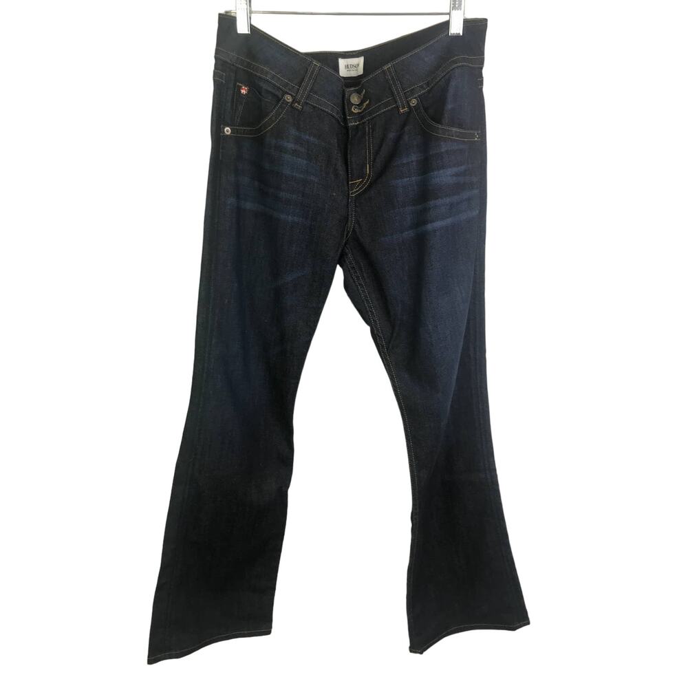 Hudson Women's Sz 32P Signature Petite Bootcut Dark Wash Denim Jeans Cotton